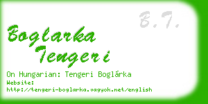 boglarka tengeri business card